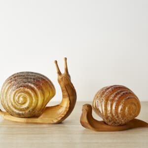 A pair of Marzio Cecchi table lamps in the form of snails. Italy 1960's