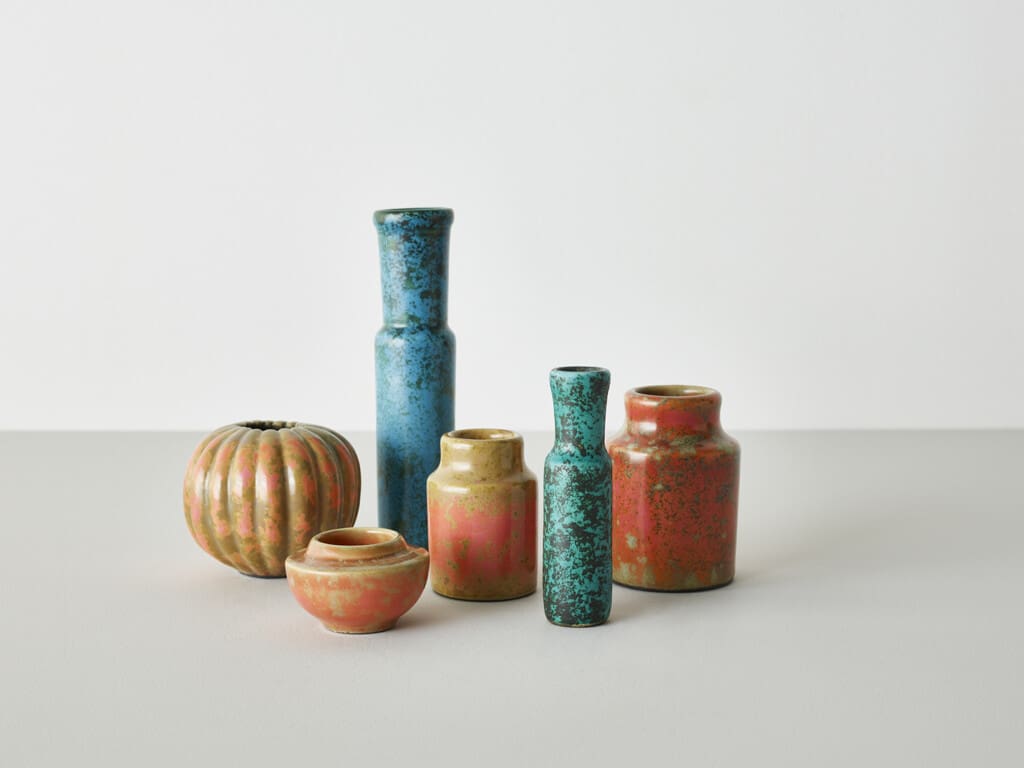 A group of six stoneware vases by Hans Hedberg