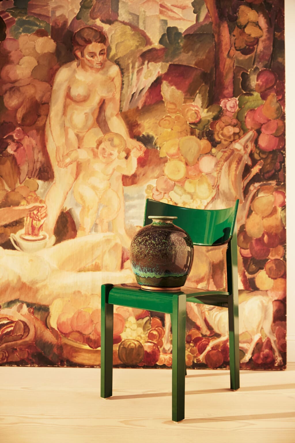 Large Oil Painting by John Sten, 1920's