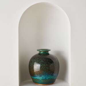 A glassy glaze stoneware vase by Berndt Friberg