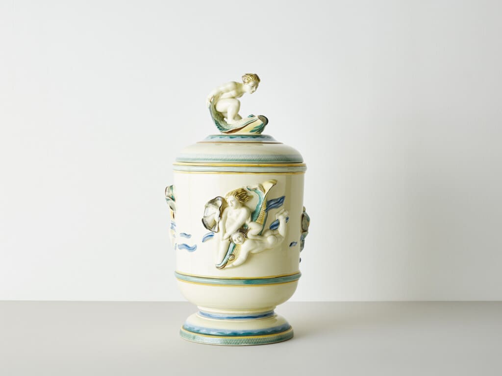 A ceramic urn by Tyra Lundgren