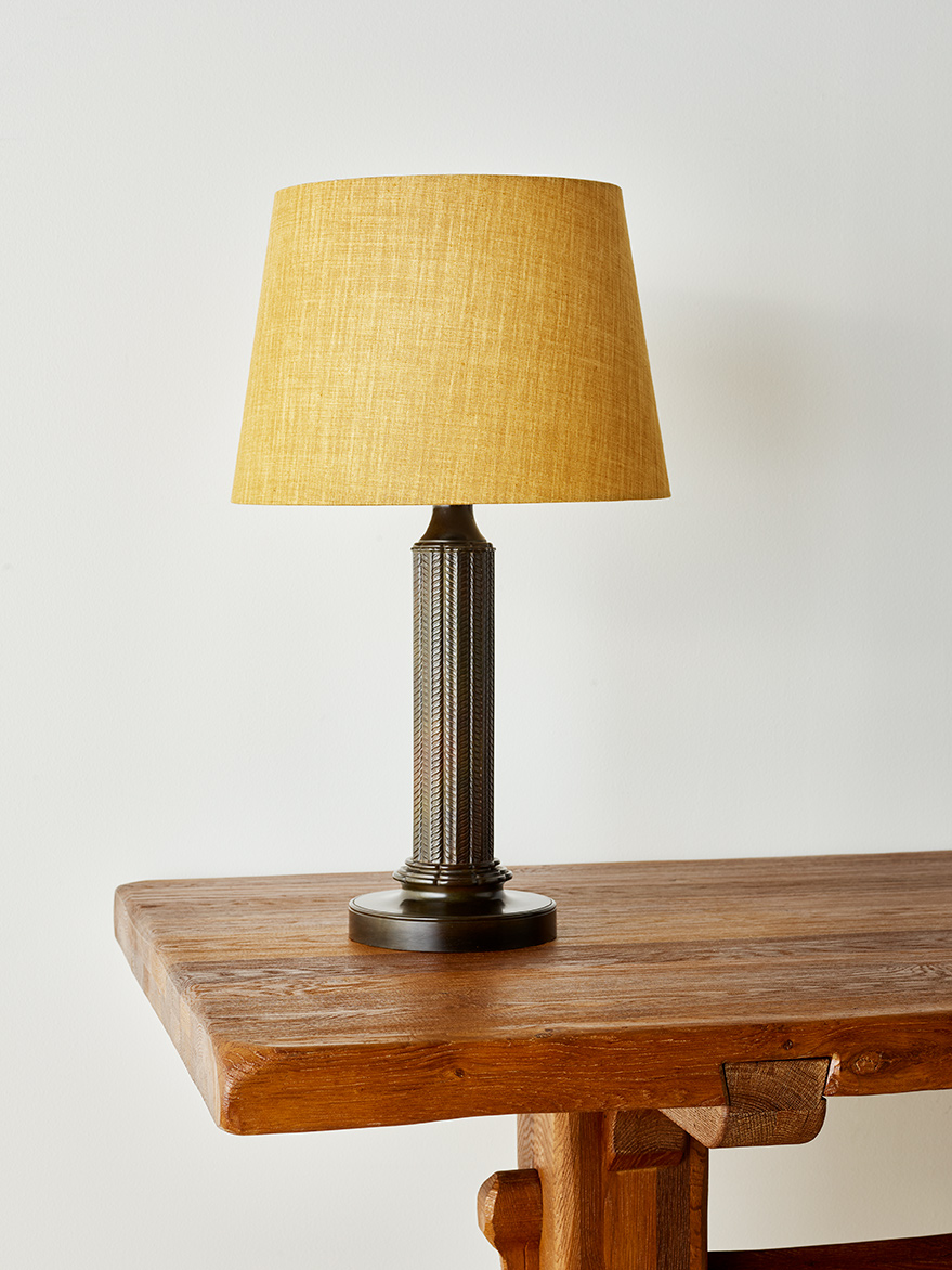 Metal table lamp "Kolonne" by Just Andersen